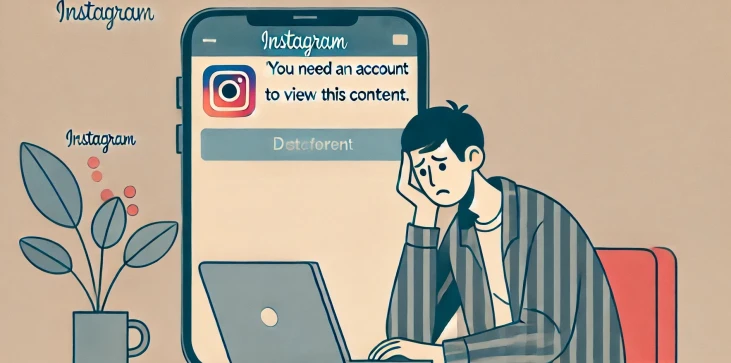 uma pessoa triste sem conta no instagram